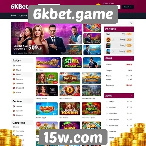Usabilidade e design do site de jogos 6kbet
